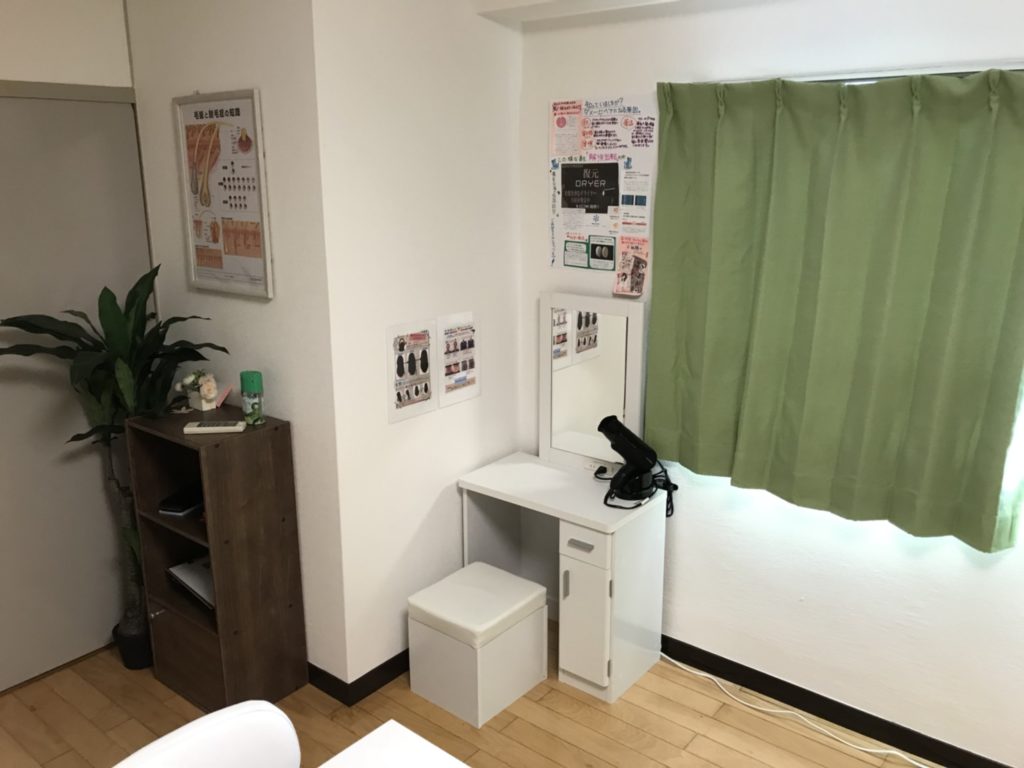女性の薄毛対策の化粧台